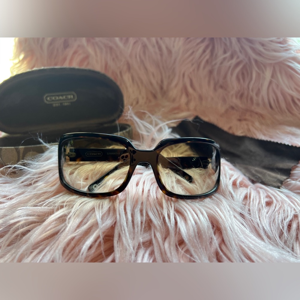 Coach Brown Glasses with Tortoiseshell Design
